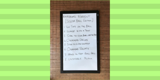 WHITEBOARD WORKOUT-SOCCER BALL EDITION